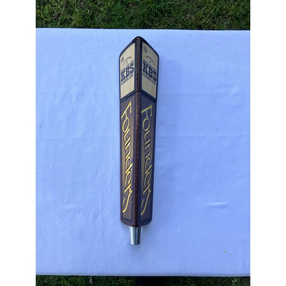 FOUNDERS BREWING Co KBS A Flavored Stout Wood Beer Tap Handle 3 Sided - Picture 1 of 6